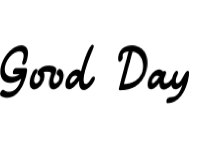 Good Day Script Font Preview