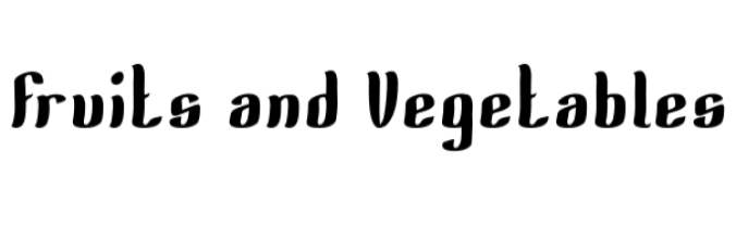 Fruit and Vegetables Font Preview