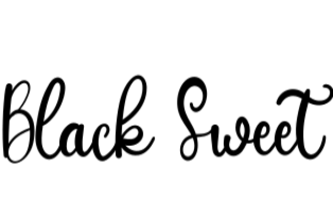 Black Sweet Font Preview