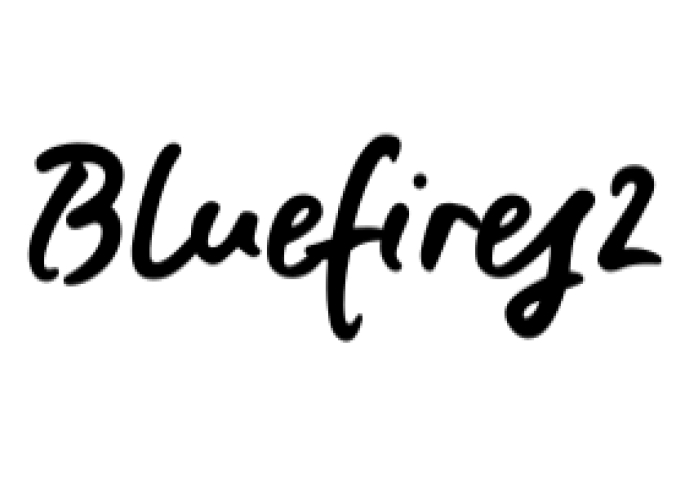 Blue Fires Font Preview