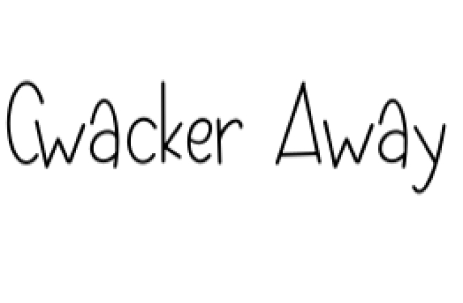 Cwacker Away Font Preview