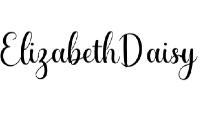 Elizabeth Daisy Font Preview