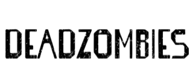Dead Zombies Font Preview