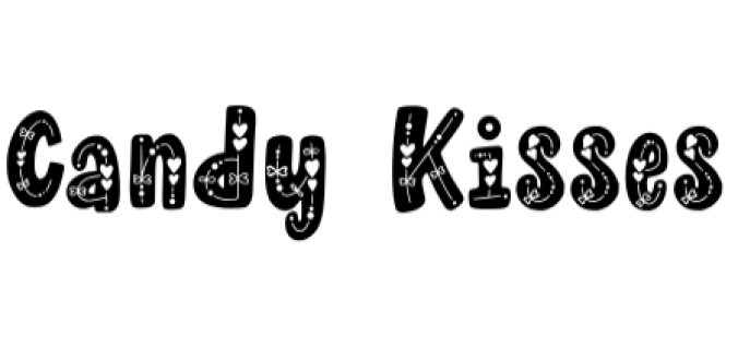 Candy Kisses Valentine Font Preview