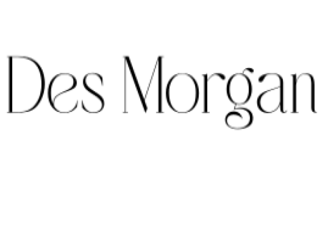 Des Morgan Font Preview