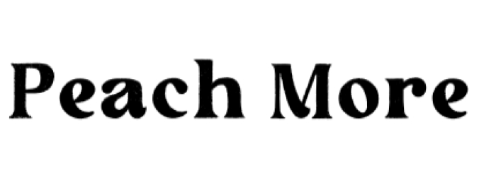 Peach More Font Preview