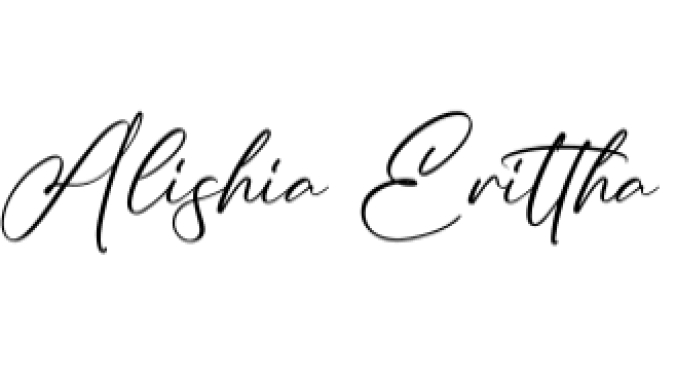 Alishia Erittha Font Preview