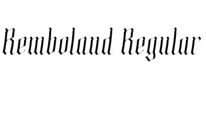 Remboland Font Preview