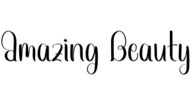 Amazing Beauty Font Preview