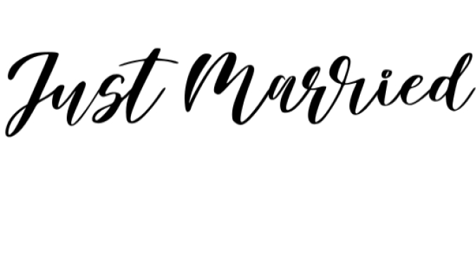 Just Married Font Preview