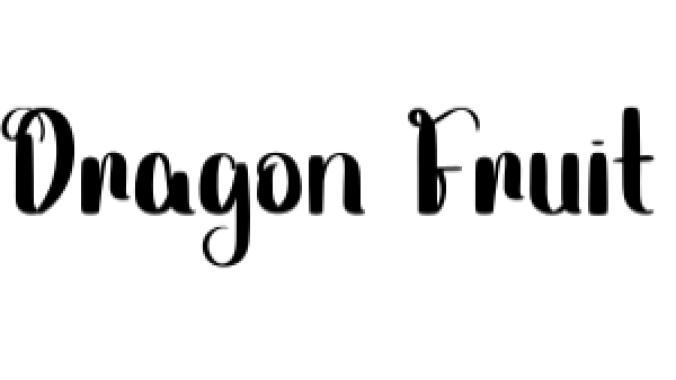 Dragon Fruit Font Preview
