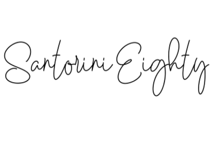 Santorini Eighty Font Preview