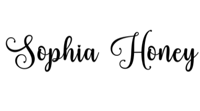 Sophia Honey Font Preview
