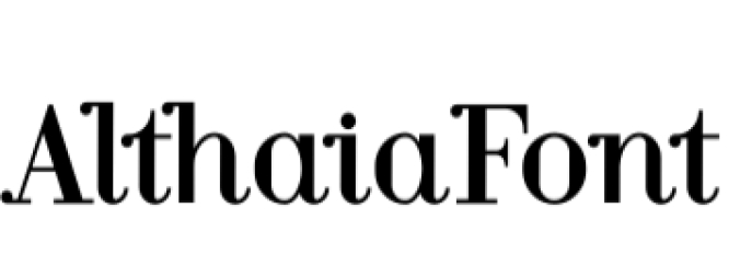 Althaia Font Preview