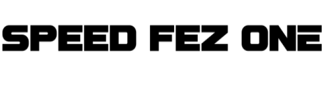 Speed Fez Font Preview