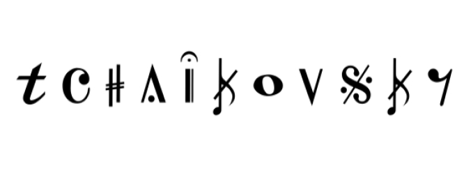 Tchaikovsky Font Preview
