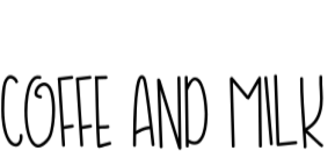 Coffe and Milk Font Preview