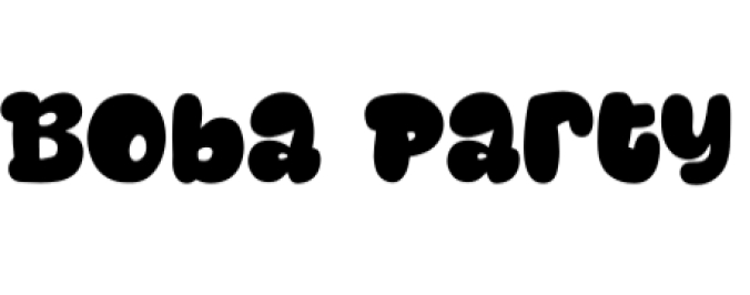Boba Party Font Preview