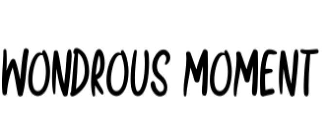 Wondrous Moment Font Preview