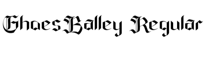 Ghoes Balley Font Preview