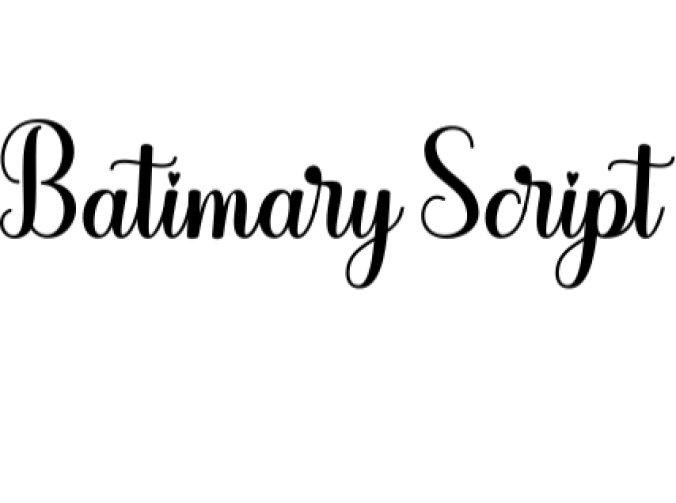 Batimary Script Font Preview