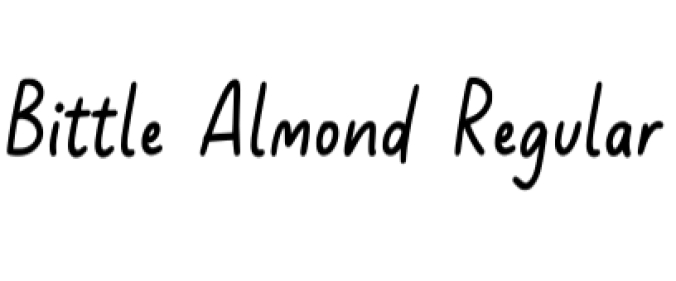 Bittle Almond Font Preview