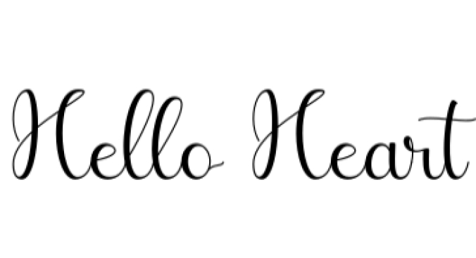 Hello Heart Font Preview
