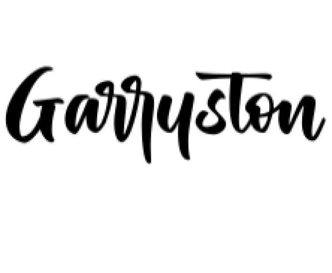 Garryston Font Preview
