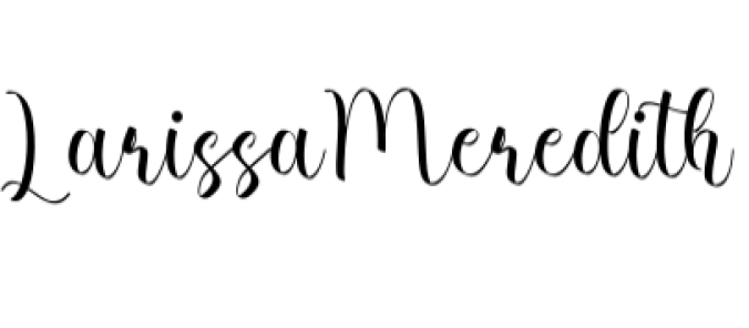 Larissa Meredith Font Preview