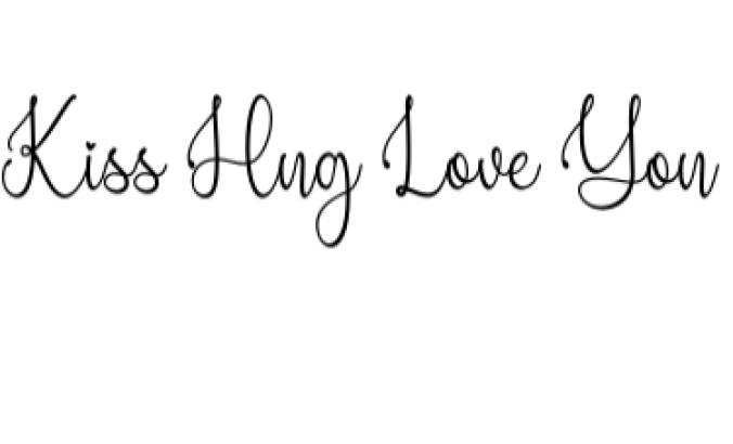 Kiss Hug Love You Font Preview