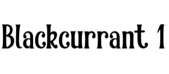 Blackcurrant Font Preview