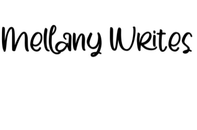 Mellany Writes Font Preview