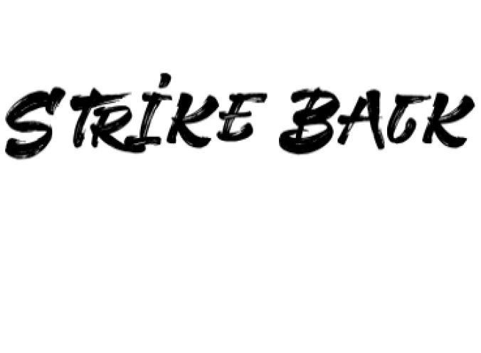 Strike Back Font Preview