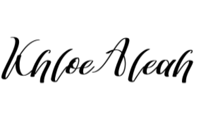 Khloe Aleah Font Preview