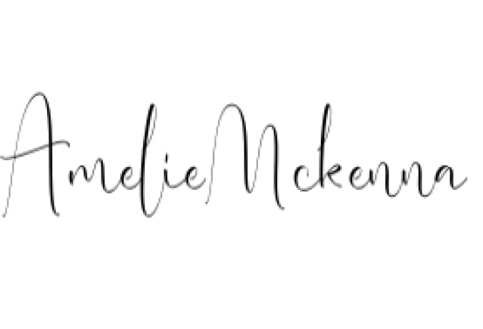 Amelie Mckenna Font Preview