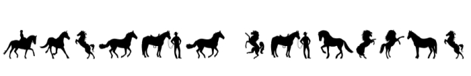 Horses Font Preview