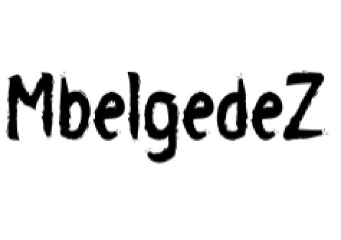 MbelgedeZ Font Preview