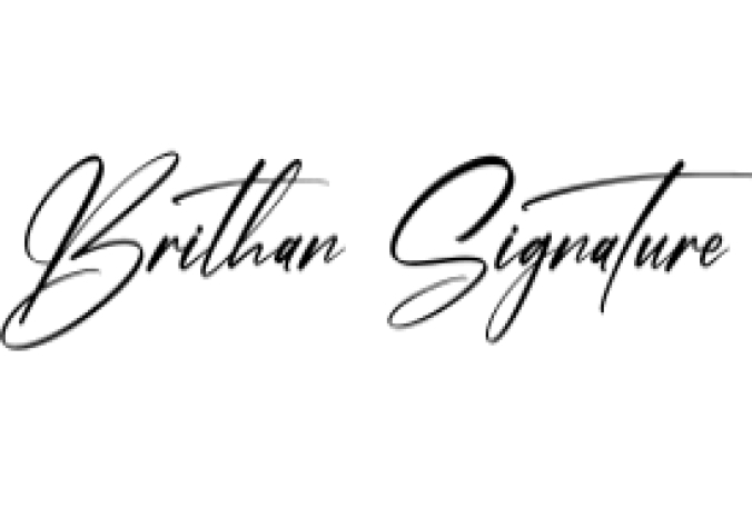 Brithan Signature Font Preview
