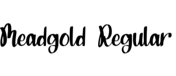 Meadgold Font Preview
