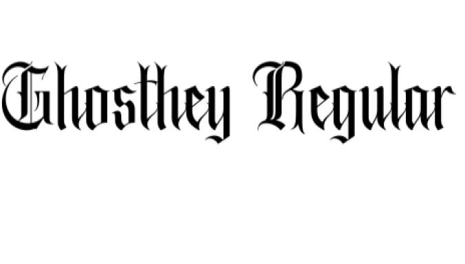 Ghosthey Font Preview