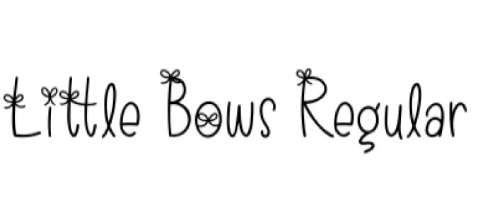 Little Bows Font Preview