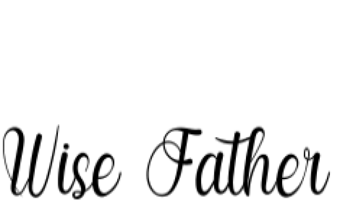 Wise Father Font Preview