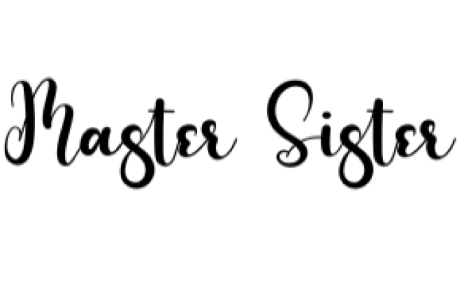 Master Sister Font Preview