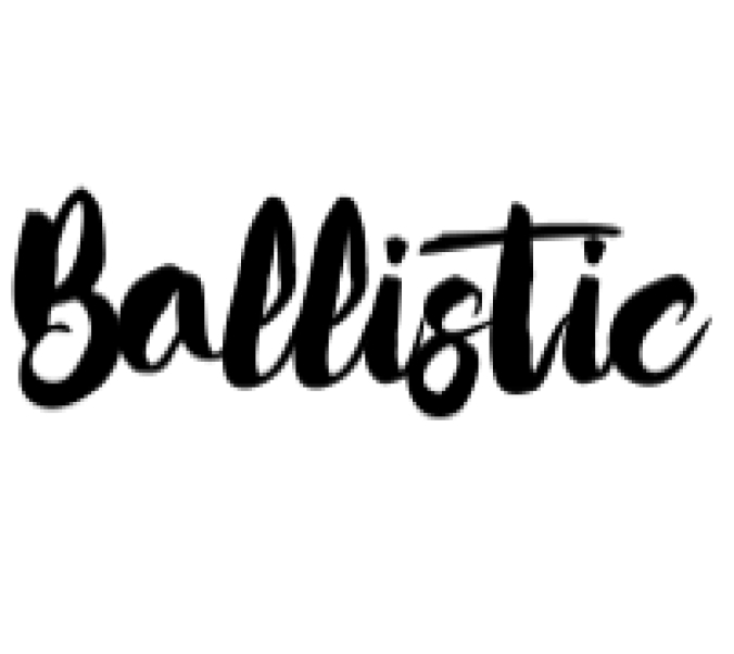 Ballistik Font Preview