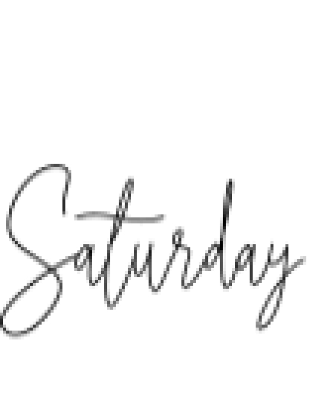Saturday Font Preview