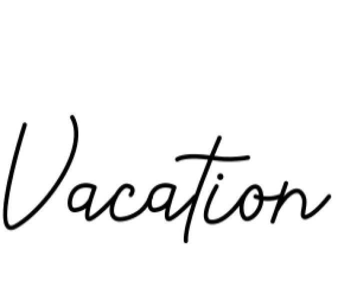 Vacation Font Preview