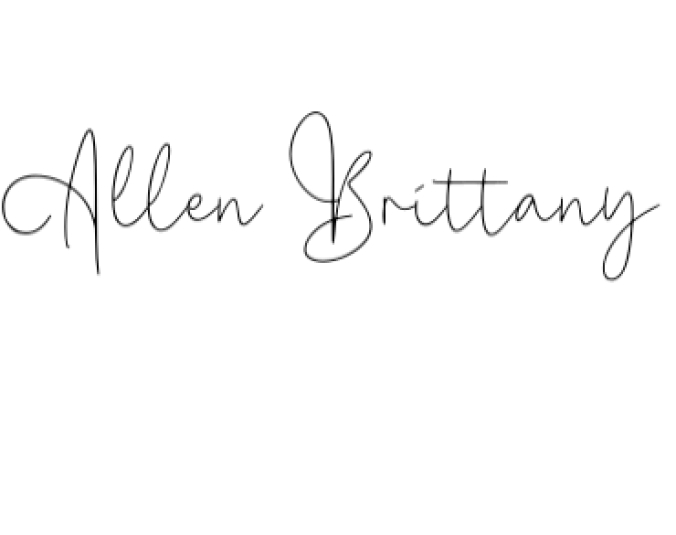 Allen Brittany Font Preview