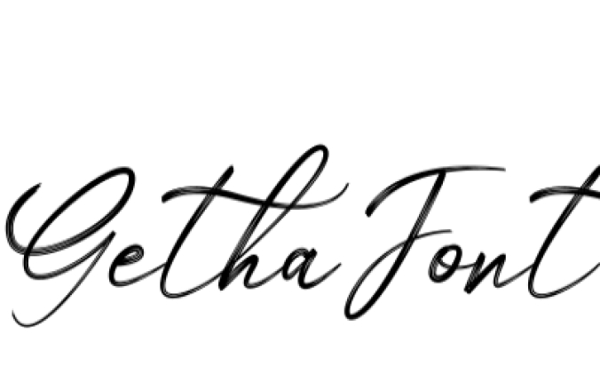 Getha Font Preview