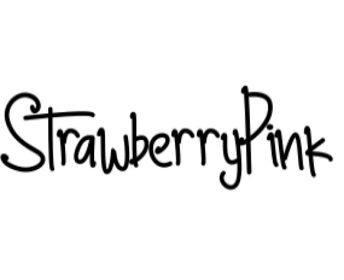 Strawberry Pink Font Preview