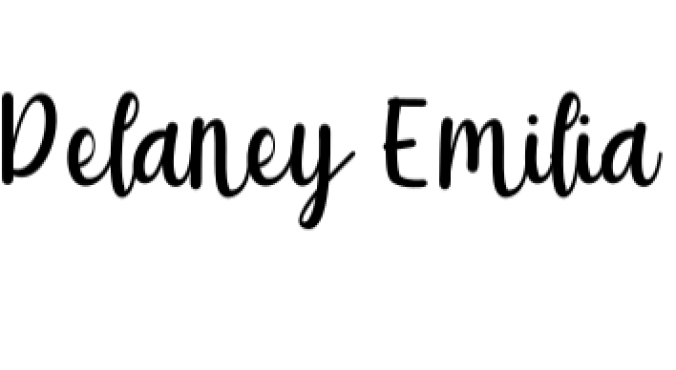 Delaney Emilia Font Preview